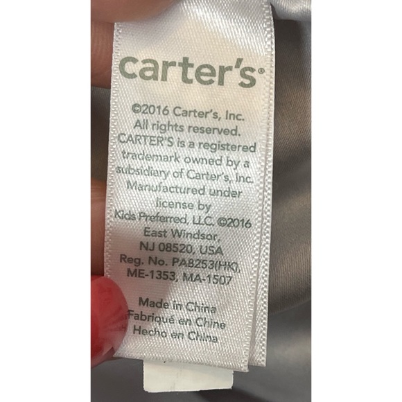 Carter’s Elephant Baby Lovey Fleece Plush Soft Satin Gray Security Toy Plushy - Picture 5 of 6